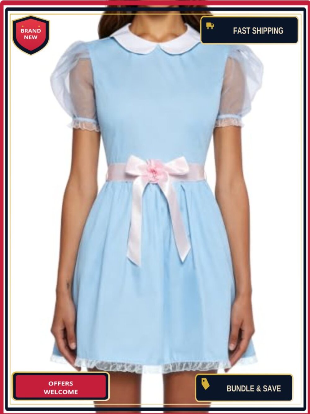 Grady Twins Costume Polyester Cotton Babydoll Dress Halloween